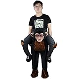 MASCARELLO® Piggyback Ride Me Stuffed Carry On Adult Christmas Xmas Fancy Dress Costume (Gorilla)