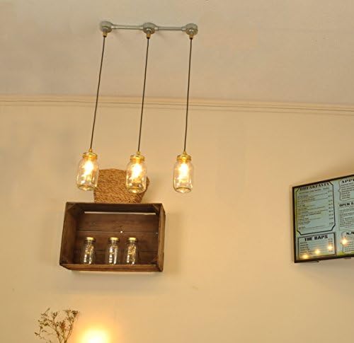 THE HOPKINS 3 Way Retro Ceiling light Vintage Steampunk Style KILNER JAR Light Pendant FARMHOUSE - LOFT - RETRO - BAR - RESTAURANT - KILNER
