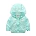 Produktbild Swallowuk Baby Junge Langarm Jacken Sommer Sunscreen Outdoorjacke Mantel mit Kapuze Sonnenschutzkleidung (110cm, Grün)