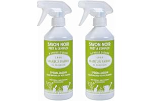 Marius Fabre Savon liquide noire dans flacon vaporisateur, spécialement conçue pour le jardin - Lot de 2 x 500 ml