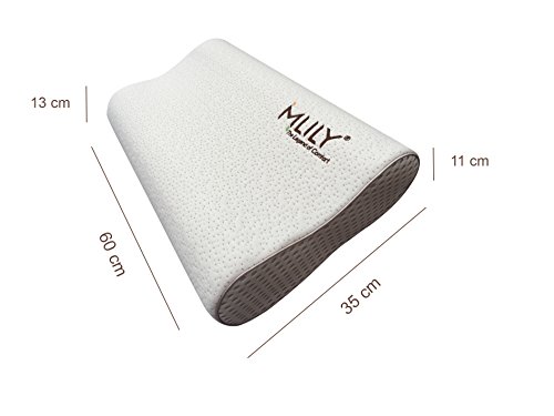 Orthopädisches Nackenstützkissen Von Ebitop-Kissen Aus Viscoelastischem Gelschaum (Memory Foam) In Weiß, Einstellbare Höhe, Ergonomisches Kopfkissen, Visco Schlafkissen, Nackenkissen Inkl. Bezug - 3