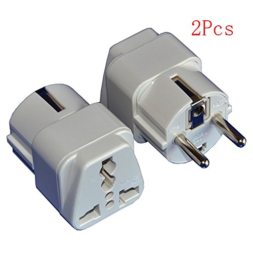 Saflyse Reisestecker Europa Universeller Reise-Adapter EU / Korea / Frankreich / Russland - geeignet für Geräte mit Euro-Stecker