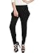 Allegra K Ladies Shirred Cuff Boho Style Leisure Elastic Waist Baggy Pants