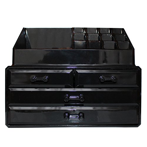 KurtzyTM Acryl Schminktisch Aussteller Aufbewahrung transparent Schönheit Kunststoff Schubladen Make-Up - 3