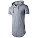 Produktbild Hoodies Shirts Herren Sommer Hip Hop Männer Top Slim Fit Junge Bluse Kurzarm Shirt Btruely (S, Grau)