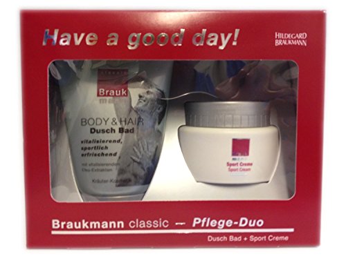 Hildegard Braukmann Classic Pflege-Duo "Have a good day!" Sport Creme 50 ml + Dusch Bad 120 ml, 2er Pack (2 x 1 Stück)