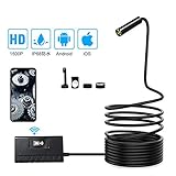 [Kompatibel] Unterstützung Android Apple und andere Geräte (iOS / Android kompatibel), drahtlose Übertragungsentfernung, stabile Leistung, an dem Ort ohne WiFi, kann auch verwendet werden (Endoskop kommt mit WiFi ohne Verkehr) kompatibel mit mehreren Handys, Bildschirm Smooth und keine Karte. Laden Sie einfach die App herunter, um sie zu installieren, und Sie können sie verwenden.