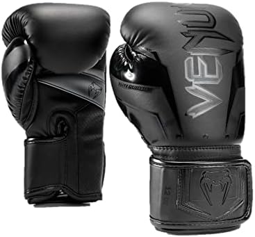 VENUM Elite Evo Guanti da Boxe, Nero, 12 Oz