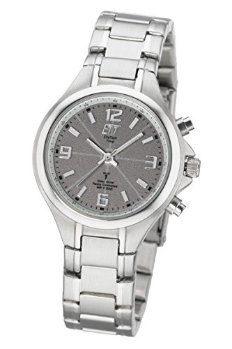 Funk-Solar-Armbanduhr Damen Eco Tech Time Solar Drive Funk Basic Damenuhr ELS-11228-81M Damen Solar-Funkuhr