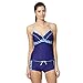 Maine New England Womens Blue Geometric Trim Moulded Cup Tankini Top 14