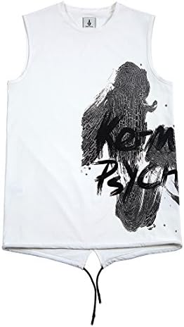 Kermit Psyche White With Chinese Ink and Wash Design Mens Tank Tops KP-8004 (XL(180/96A))