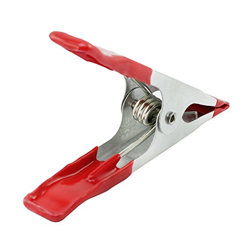 COM-FOUR® 8x Feder-Klemmzwingen, Leimzwingen aus Metall mit Gummibeschichtung für den universellen Einsatz im Haushalt und Werkstatt, 10×1,5cm - 3