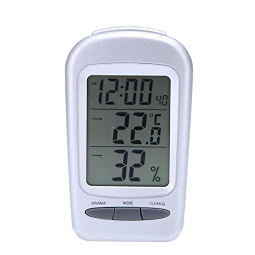 Gazechimp LCD Digital Innen Hygrometer Thermometer mit Zeit Thermo-hygrometer - 2