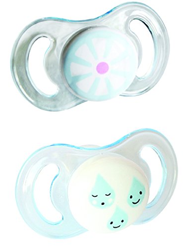 ESSKA Happy Mini Silicone (Transparent/Blue, Pack of 2)