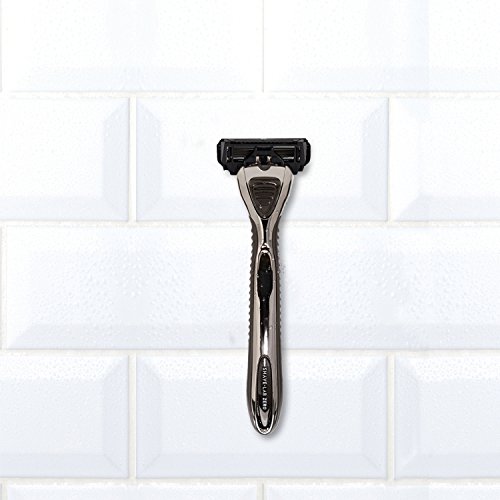 SHAVE-LAB – ZERO – Starter Set Rasierer mit 4 Klingen (Black Edition mit P.6 – für Männer die optimale Rasur bei empfindlicher Haut) - 4