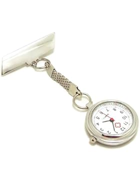 QBD Classic rot Cross Metall Armbanduhr Krankenhaus, Krankenschwester Arzt Paramedic Tunika Brosche Taschenuhr