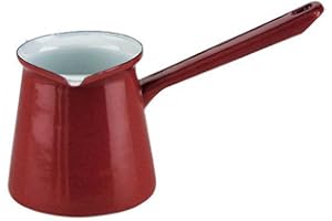 Ibili Kaffeekanne Roja türkischer Stil 0,5 l aus emailliertem Stahl in rot, 10 x 20 x 10 cm