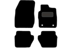 PRIME CAR MAT .CO.UK Car Mats Compatible With Ford Fiesta (2011-2017) Black Premium Carpet Tailored Fit Car Floor Mats Set Anti Slip Mat - Non Slip Car Floor Mat - 4 Pc Floor Mat - 2 Clips