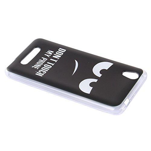 Lusee Funda de silicona para ZTE Blade A452 Suave Cascara TPU negro Don t touch my phone reviews Lusee Funda de silicona para ZTE Blade A452 Suave Cascara TPU negro Don t touch my phone