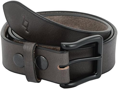 Men’s Full Grain Leather Belt - Genuine Handmade Wide Leather Belt – 35mm - 119 (42, Grey)