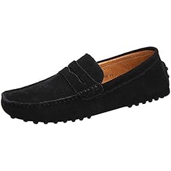 Yaer Mocassins Cuir Suedé Classic Homme Chaussure (Noir EU42)
