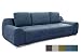 Produktbild Cavadore Big Sofa Benderes / Moderne Polstercouch mit Steppung und Ziernaht / Inkl. 3 Kissen / Chromfüße / 266 x 70 x 102 (BxHxT) /  Blau