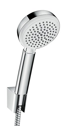 hansgrohe Crometta 100 Handbrause inkl. Brausehalter, 4 Strahlarten, weiß/chrom