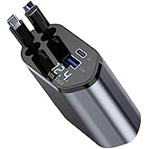Okeeyseda Ara&ccedil; &Ccedil;ekilebilir Ara&ccedil; Şarj Cihazı 2 USB Bağlantı Noktası Desteği 120W S&uuml;per Hızlı Şarj Flaş Şarj 4'&uuml; 1 Arada &Ccedil;akmak