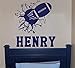 Produktbild hllhpc Personalisierte Name & Selected Sportball Platzen durch Wandaufkleber Vinyl Aufkleber Jungen Schlafzimmer Wandtattoos Party Decor 40 * 54cm