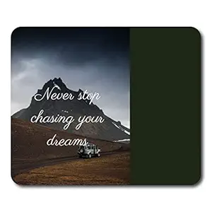 woopme Dreams Quotes Mouse Pad Boys Girls Kids Pc Professional Laptop Home Office Rectangle Rubber Base Mouse pad ( 24 x 20 CMS )