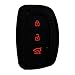 KMH Silicone Key Cover Fit for Hyundai Elite I20/I10 Grand/Xcent 3 Button Smart Key (Black with Red) RS.199.00
