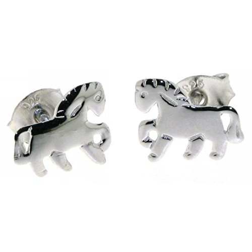 Derby Ohrstecker Pferdchen Pferd Pony massiv echt Silber Sonderpreis 26218