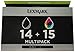 Price comparison product image Lexmark No.14 and No.15 Twin Pack Return Program Ink Cartridges - Black and Color