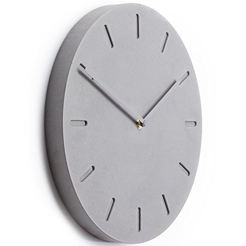 Applicata Watch: Out Wanduhren, Uhren, Betonuhren, Wallclocks, D: 32 cm (Beton - Grau)