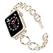 Produktbild bloatboy Diamant-Armband Ersatz Mädchen Band Strap für Apple Watch 2/3/4 38/40/42/44mm Handschlaufe Ersatz Uhrenarmband (Gold, 40mm)