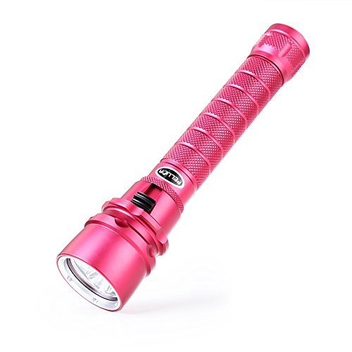 Pellor wasserdicht Taschenlampe Tauchlampe CREE XM-L T6 LED 4000Lm 100m vollig Wasserdicht Electrodeless Dimming wiederaufladbare Taschenlampe mit 2 x 18650 Akku Unterwasser Led Pellor Tauchlampe CREE XM-L T6 LED diving led Wasserdicht Tauchen Lampe