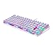 Produktbild MIRUO Mechanische Tastatur RGB Gaming Tastatur, RGB-Hintergrundbeleuchtung Volle Taste,Mechanische Transparente Untere Abdeckung Typisten for Multimedia-Shortcut Abzieher für Gamer
