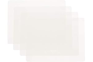 HomeDo Alfombrilla antideslizante de silicona para horno, impermeable, antideslizante, alfombrilla de cocina, almohadilla de protección para la encimera (transparente, 30 x 40 cm, 4 unidades)