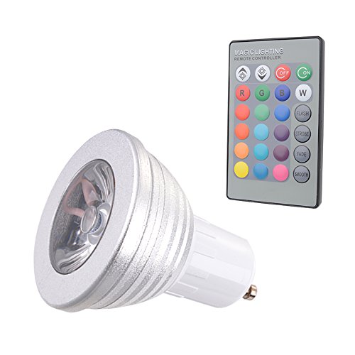 Sunix® 5W GU10 RGB LED Lampe multicolor Glühbirne / Glühlampe mit Ferbedienung, Farbwechsel 16 Farben Auswahl, LED Leuchtmittel, LED Birnen - 2