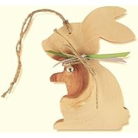 3'er-Set Zirbenhasen mit Dekoband und Glöckchen zum Hängen