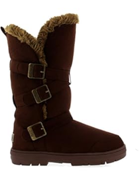 Damen Schuhe Triplet Schnalle Fell Schnee Regen Stiefel Winter Fur Boots