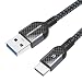 Produktbild UNBREAKcable Typ C auf USB 3.0 Kabel - Ultra langlebiges Nylon geflochtenes USB C Schnellladekabel für Samsung Galaxy S10/S9/S8+, Huawei P30/P20 Pro Lite, MacBook, Sony, Pixel, HTC, LG - 1M Grau