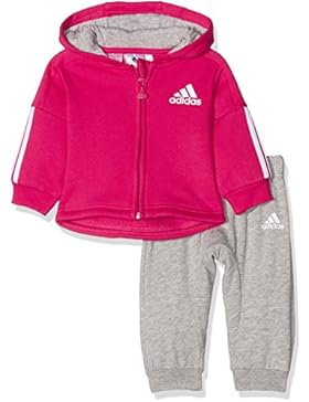 adidas Klein Kinder Baby Anzug Style Full Zip Hooded Jogger vivd berry / grau