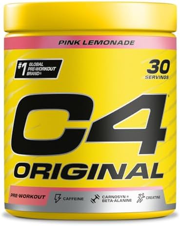 C4 Original Beta Alanine Sports Nutrition Bulk Pre Workout Powder per uomini e donne | I migliori integratori per bevande energetiche pre-allenamento | Creatina monoidrato | Limonata rosa | 30 porz