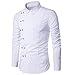Produktbild Tomatoa Herren Lässige Slim Fit Hemd Männer Freizeit Langarm Shirt Top Bluse Trachtenhemd Langarmhemd Oberhemd Herrenhemd Tops Streetwear Blusen Pulli T-shirt Sweatshirts (L, Weiß)