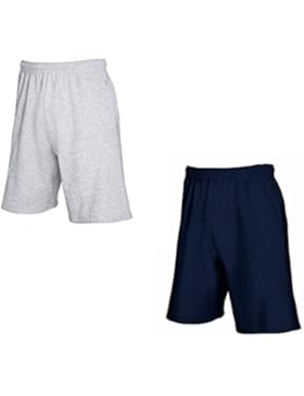 2er-Pack Fruit of The Loom Herren Kurze Sporthosen Jogginghosen Lightweight Shorts