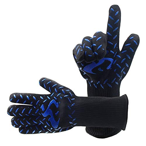 spécification TianMI Gant Gants Chauds pour La Cuisson Au Barbecue Gants De Soudage Au Four À Isolation Thermique Extrême Gants De Confort, B