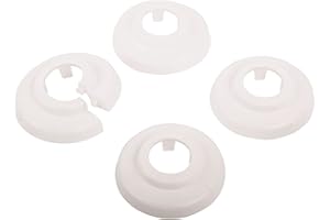 SANITOP-WINGENROTH Rosetta da 12 mm o 1/8 pollici, diametro esterno di 40 mm, set da 4, di colore bianco, 19218 7