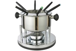 DESCONOCIDO Fondue Set 10 tlg Topf Fonduetopf Edelstahl NEU 24688