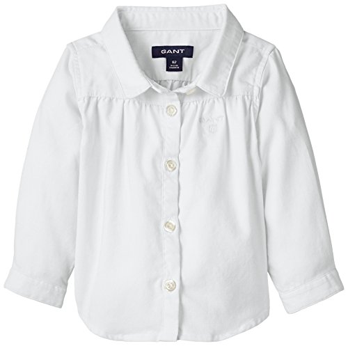 GANT Baby Girls D, GIRL OXFORD SHIRT Blouse, White (white 110), 6-12 months (Manufacturer size: 80)